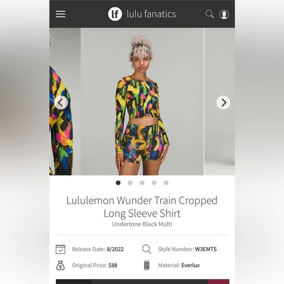 Lululemon Wunder Train Crop Top 4 - Picture 5 of 8